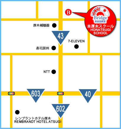Hon Atsugi Bridge School Map